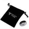 8mm Mens Black Tungsten Carbide Silver Matte Finish Ring - Innovato Store