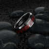 8mm Unisex Tungsten Red and Black Dragon Men's Wedding Band