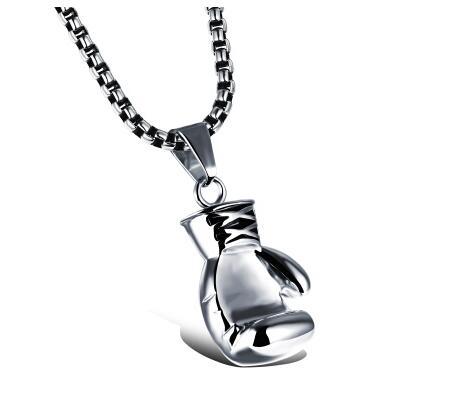 Silver boxing hot sale glove pendant