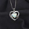 925 Sterling Silver 2.54ct Opal Love Heart Pendant/Necklace - Innovato Store