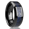 Men's 8 mm Blue Carbon Fiber Black Celtic Dragon Tungsten Carbide Ring Wedding Band
