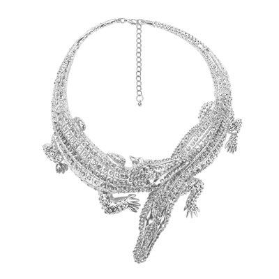 Alligator Collar Statement Choker Pendant Necklace Women’s Jewelry