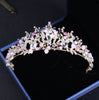 Baroque Pink Crystal and Pearl Tiara, Necklace & Earrings Jewelry Set