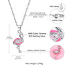 925 Sterling Silver with Pink Cubic Zirconia Flamingo Pendant Necklace Women’s Jewelry