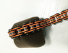 Biker Men's Orange and Black Motorcycle Chain Bracelet