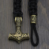 Vintage Rope Braided Thor's Hammer Bracelet