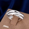 Stainless Steel Interlocking Trinity Wedding Bands for Couples