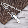 Handmade 925 Sterling Silver Indian Style Feather Pendant Necklace