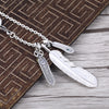 Handmade 925 Sterling Silver Indian Style Feather Pendant Necklace