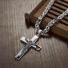 Byzantine Chain Jesus Christ Cross Pendant Necklace