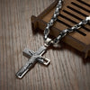 Byzantine Chain Jesus Christ Cross Pendant Necklace