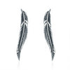 925 Sterling Silver Feathers Wing Elf Stud Earrings