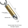 Lord's Prayer Ash Urn Memorial 3D Cross Bullet Pendant Necklace