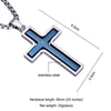 Two Tone Gold & Silver Lord's Prayer Cross Rotating Pendant Necklace