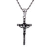 Stainless Steel Skeleton Cross Pendant Necklace