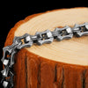 Viking Heavy Chain Link 925 Sterling Silver Biker Vintage Bracelet