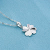 925 Sterling Silver Four Leaf Clover Pendant Necklace