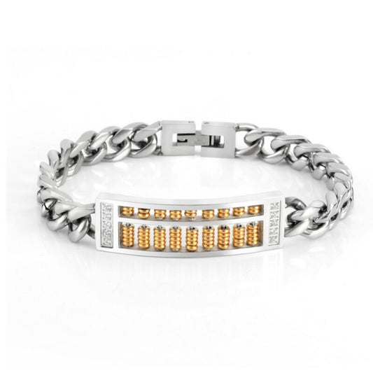 Men's Abacus Beads Stainless Steel Bracelet