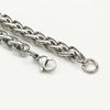 8/5mm Braided Silver Plated Stainless Steel Chain Link