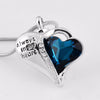 Dual Heart Austrian Crystal with Cubic Zirconia Cremation Pendant Memorial Jewelry