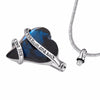 Sky Blue Austrian Crystal Cremation Pendant Memorial Jewelry