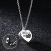 Titanium Silver Heart Cremation Pendant Memorial Necklace