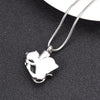 Sleeping Cat with Wings Cremation Pendant Memorial Necklace