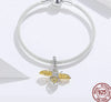 925 Sterling Silver Golden Bee Charm Bracelet