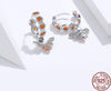 925 Sterling Silver Honeycomb Bee Stud Earrings