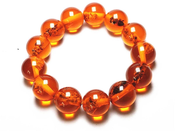 Natural Amber Stone Insect Bracelet