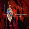 Phoenix Wing with Multicolor Crystal Pendant Necklace