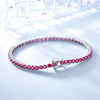 Birthstone Link Chain 925 Sterling Silver Bracelet