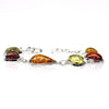 Multicolor Baltic Synthetic Amber Chic Link Bracelet