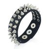 Two-Row Cuspidal Spikes Leather Gothic Bracelet