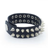 Two-Row Cuspidal Spikes Leather Gothic Bracelet