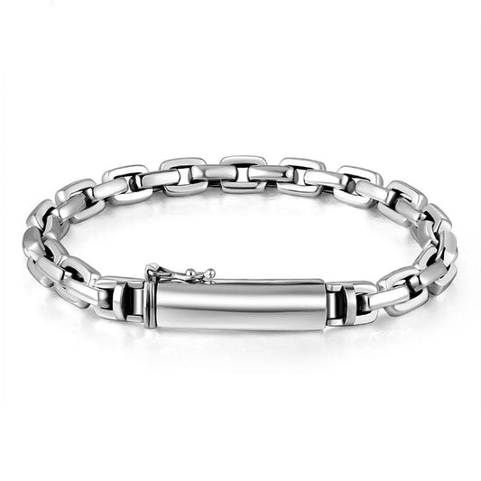 Thick Cable Chain Sterling Silver Vintage Bracelet