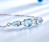 Sky Blue Topaz 925 Sterling Silver Adjustable Tennis Bracelet