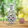 Silver Celtic Knot Water Drop Aromatherapy Pendant Necklace