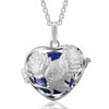 Harmony Ball Flying Eagle Heart Pendant Necklace