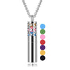Cylindrical Aromatherapy Essential Oil Stainless Steel Pendant Jewelry