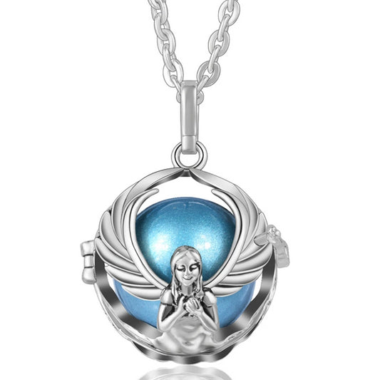 Angel Cage Colorful Chime Ball Pendant Necklace