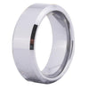 8mm Polished Surface with Silver Edges Tungsten Carbide Wedding Bands