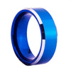 8mm Polished Surface with Silver Edges Tungsten Carbide Wedding Bands