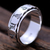 Six Words Mantra Spinner 925 Sterling Silver Vintage Ring