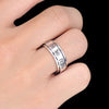 Six Words Mantra Spinner 925 Sterling Silver Vintage Ring