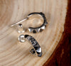 Punk Skull 925 Sterling Silver Biker Stud Earrings