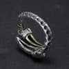 Dragon Claws Gold Plated 925 Sterling Silver Vintage Ring