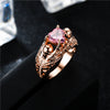 Skull and Cubic Zirconia Heart Promise Ring