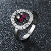 Silver & Black Skull Crystal Silver Wedding or Engagement Ring