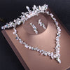 Baroque Crystal and Rhinestone Tiara, Necklace & Earrings Jewelry Set